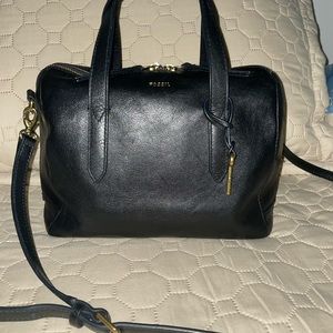 Fossil Sydney Satchel in black genuine leather